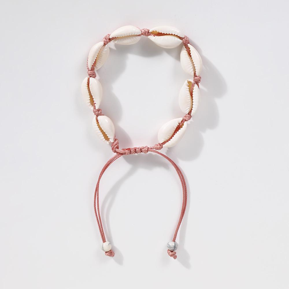 Woven Seashell & Colorful Seed Bead Bracelet/Anklet - Bohemian Beach Style