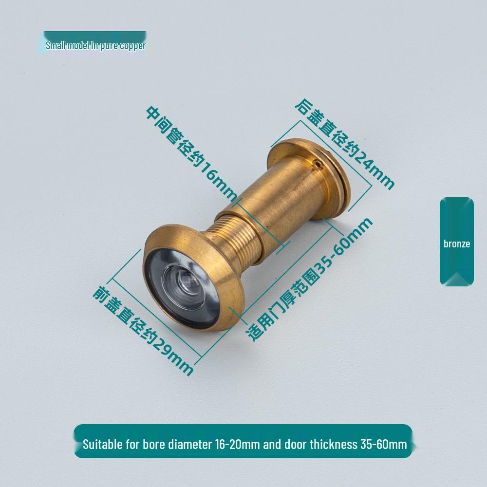 Universal Anti-Theft Peephole: Adjustable Door Viewer for Hotels/Guesthouses, Interior To Exterior View, Anti-Pry Design.