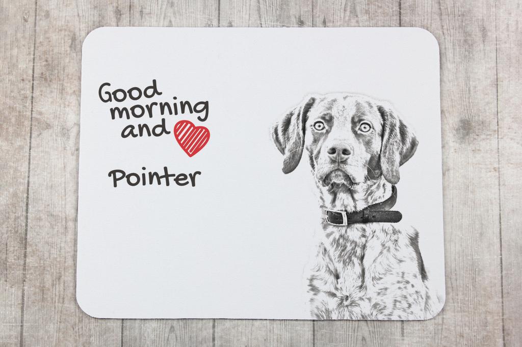 English Pointer II - baskılı mouse pad, kişiselleştirilmiş köpek temalı mouse pad, Art-Dog markasından bir ofis çalışanı için benzersiz bir gadget