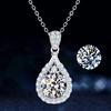 Sparkling Drop Pendant Necklace Women Cubic Zirconia Necklace Elegant Wedding Necklace