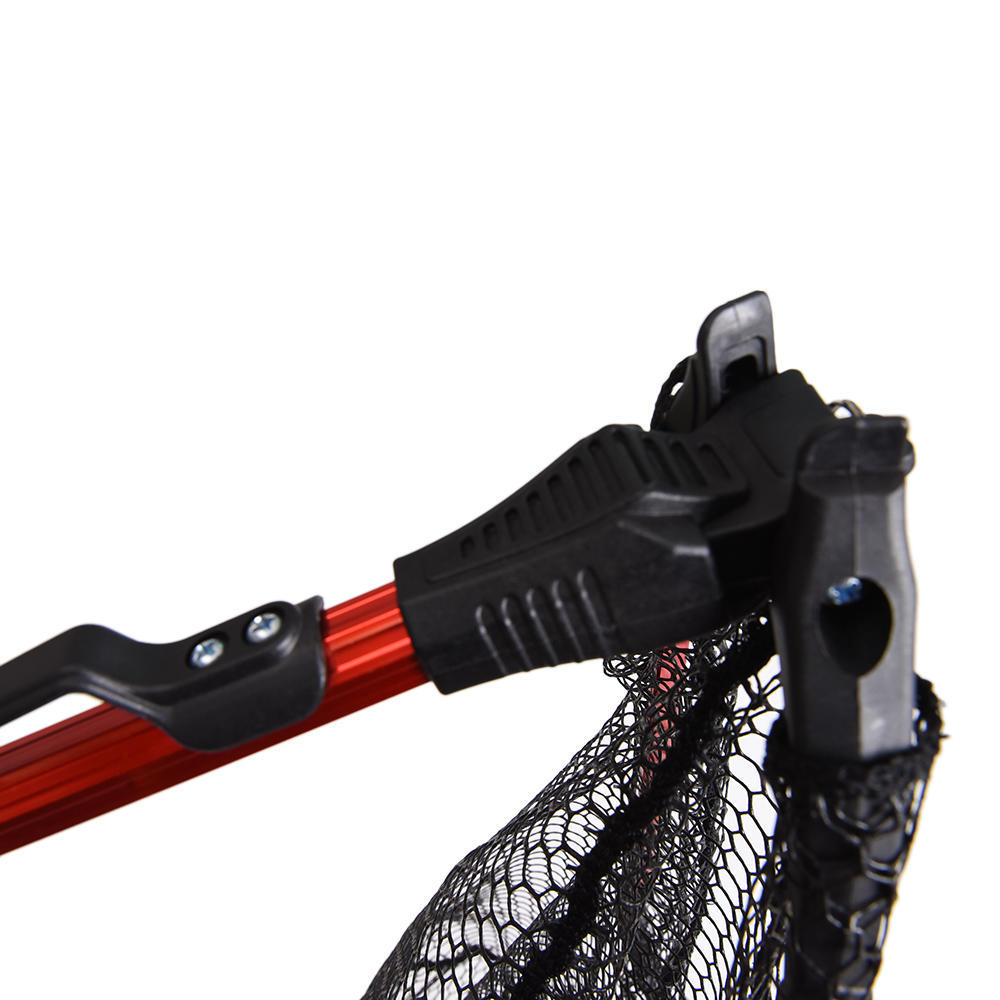 Lixada Fly Fishing Triangle Brail Landing Net Portable Foldable Lightweight Net Nylon Fishing Net Aluminum Alloy Frame