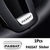 VW Valve Stems Caps 3D Metal Car Steering Wheel Emblem Stickers Decorative Cover For Volkswagen VW RLine R GTI Golf Amarok T5 Phaet EQ1