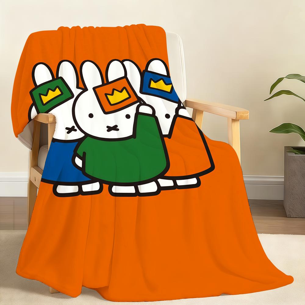 Kawaii M-MiffyS Blanket Soft Throw Blanket for Home Bedroom Bed Sofa Picnic Travel Office Rest Cover Blanket Gift 150x200cm
