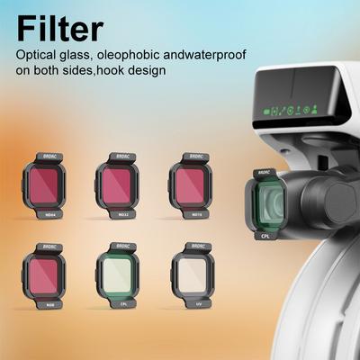 Lens Filter Kit For DJI Filp Drone Optical Glass Camera Filter Kit UV CPL ND8/16/32/64 Photography Filter Set Drone Accessories