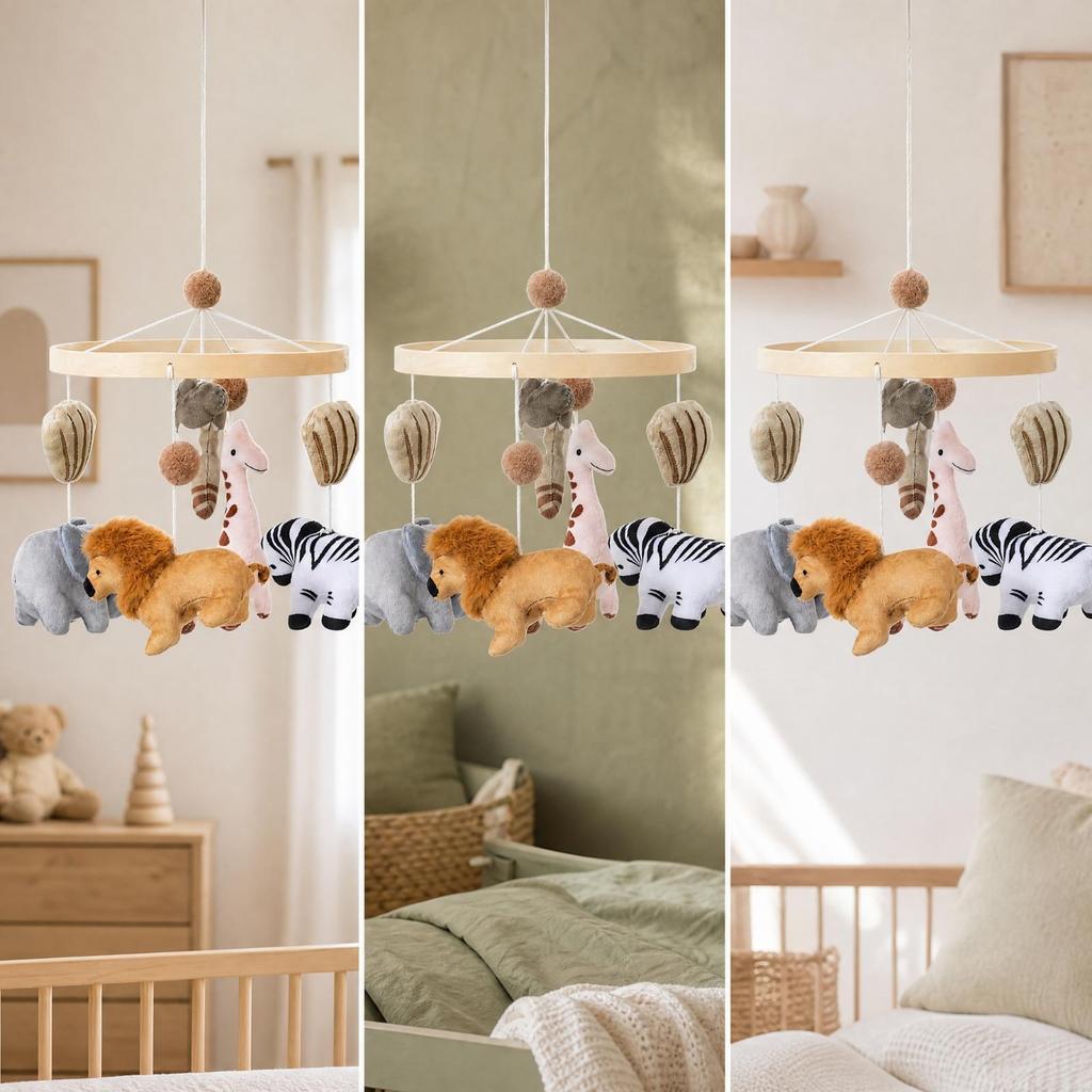 Textile Baby Crib Mobile Nursery Accessory Lightweight for Infants, Newborns