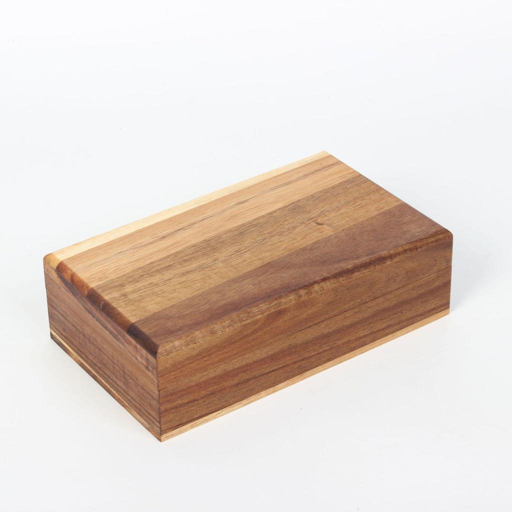 Black Walnut Flip-Top Light Luxury Storage Box for Jewelry, Antiques, or Stationery