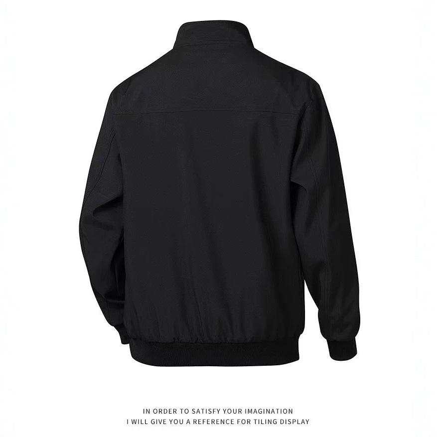 Plus Size Men's Business Stand-up Collar Casual Jacket for Autumn and Winter