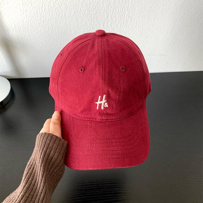 H Letter Embroidery Women Baseball Cap Summer Wide Brim Sunshade Snapback Peaked Hat Soft Cotton Outdoor Sports Dad Trucker Hats