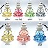 Rose Flower Car Air Freshener Essential Oil Ornament - Refillable Glass Pendant