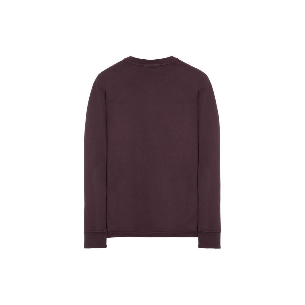 STONE ISLAND Logo Print Rundhals-Pullover Langarm-Sweatshirt Herren-Sweatshirt Magenta 791522713-V0011