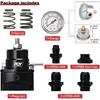 Adjustable Fuel Pressure Regulator Kit 3-70PSI With AN8 Feed Port And AN6 Return Port (Black)