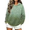 Women's Casual Gradient Leopard Print Hooded Pullover Sweatshirt for Everyday Wear