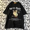 Drei Enten Ah Amerikanisches Retro-Cartoon-Bedrucktes Kurzarm-T-Shirt Für Männer Frauen Paar Locker Und Vielseitig Studenten-Top T-Shirt