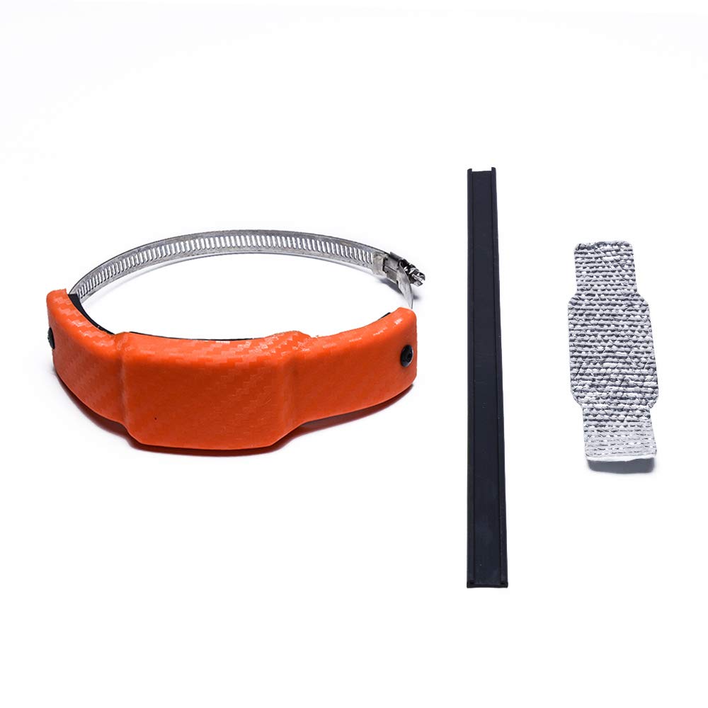 

MOTO4U Мотоциклетный универсальный шестигранный слайдер глушителя, защита глушителя, теплозащита глушителя, протектор слайдера выхлопной системы, теплозащитный экран глушителя, оранжевый цвет оранжевый