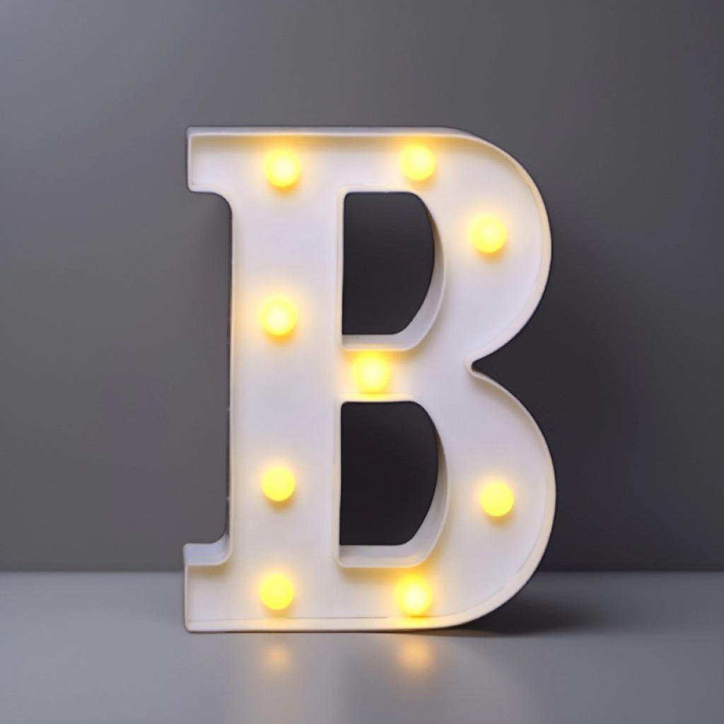 22cm LED Letter & Number Lights for Events - Perfect for Birthdays & Proposals.