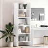 vidaXL White Bookshelf 60x35x180 Cm Wood Composite