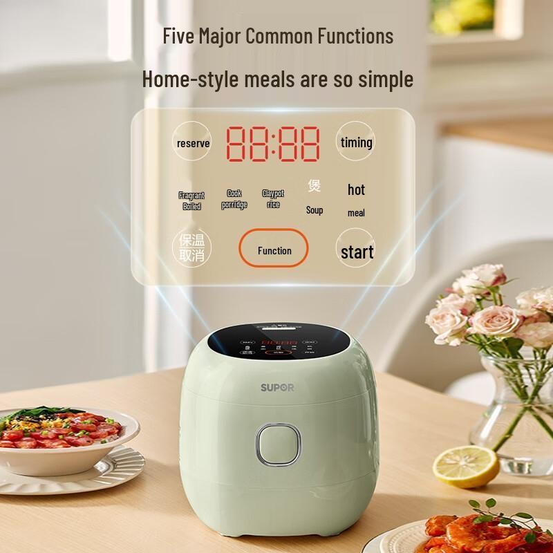 SUPOR Inteligentny Mini Garnek do Gotowania Ryżu 1.6L z Ceramicznym Naczyniem