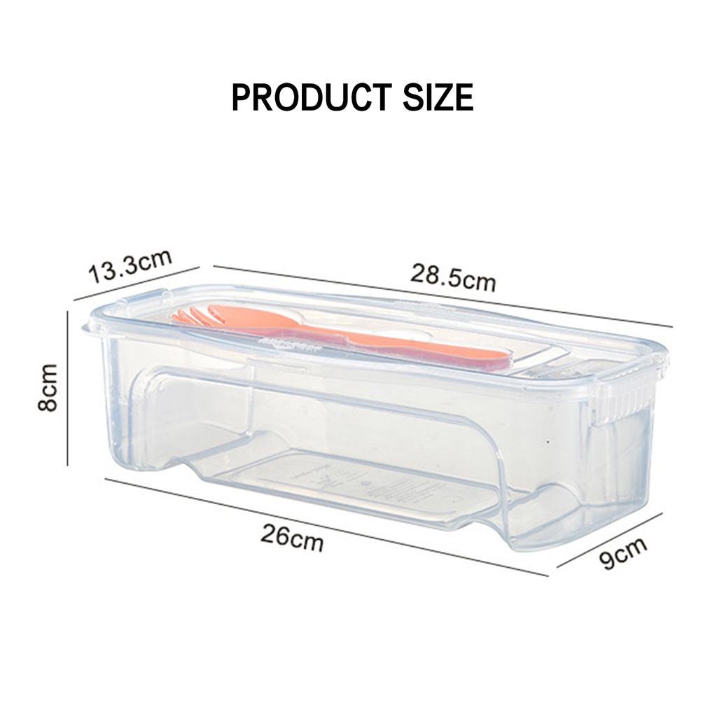 Microwave Food Boxes with Lids 44oz Microwavable Spaghetti Cooking Box with Drainer & Flatware for Spaghetti Vegetables