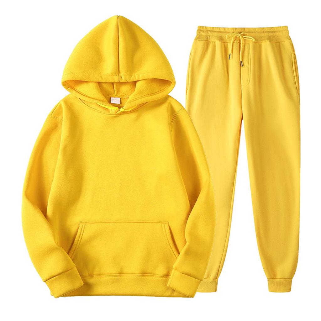 Moda dame Seturi solide Hanorac calduroase Hanorace și pantaloni lungi Costum sport pentru damă largi Trening Îmbrăcăminte sport Seturi două piese ținută Combi