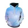 Mens Long Sleeve Hooded Sweatshirt With 3D Cloud Print Loose Fit Casual Pullover Fall