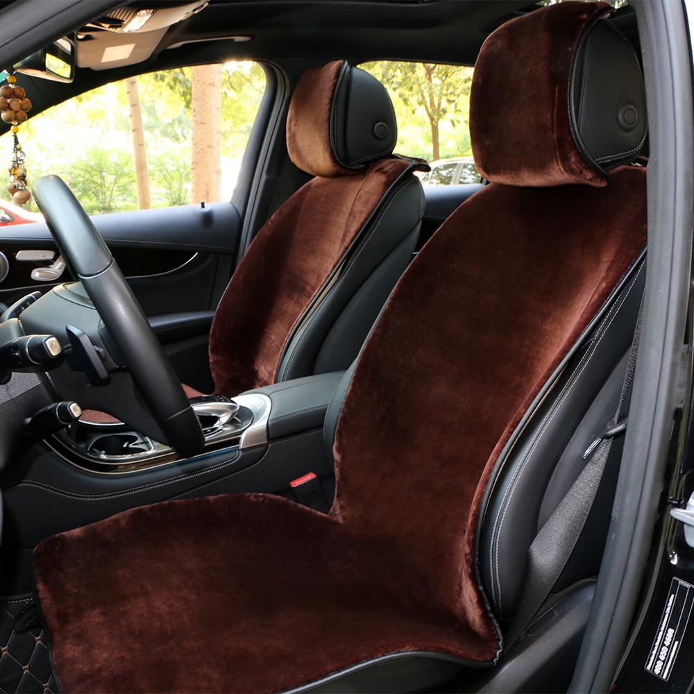 1 bucată Husă scurtă pentru scaun auto din pluș, iarnă, din lână artificială, pernă de scaun auto, confortabilă, caldă