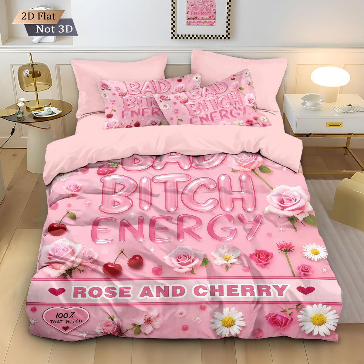 

E-Commerce Supply Bed Three-Piece Set 90G Polished Pillowcase Quilt Cover Christmas Sparkling Water Digital Printing Bedding 135x200