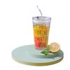 Glass Straw Cup Printing Milk Tea Cold Drink Coffee Cup Household Water Cup High Value Juice Cup Printing