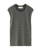 Mira Owen Sleeveless Organic Rib Knit BORDER Women's Pullover, 09WNT242304,