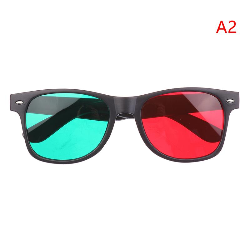 Black Frame Red Blue Green 3D Glasses Mountaineering Glasses For Amblyopia Training Vision Correction Training Practice For Teen