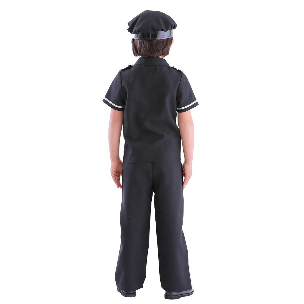 Clearstone Super Policeman Cosplay Halloween Costume Kids 140cm Boys Black