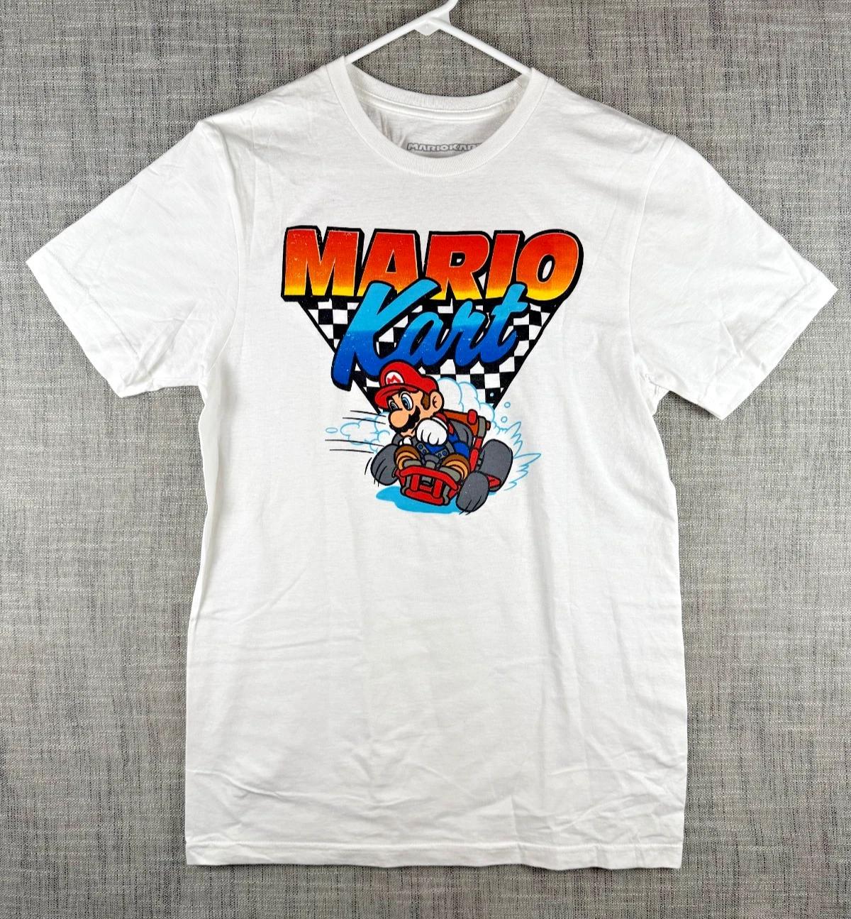 

Size S - Nintendo Mario Kart Drifting Graphic 100% Cotton T-shirt Mens Tees Top White 2XL