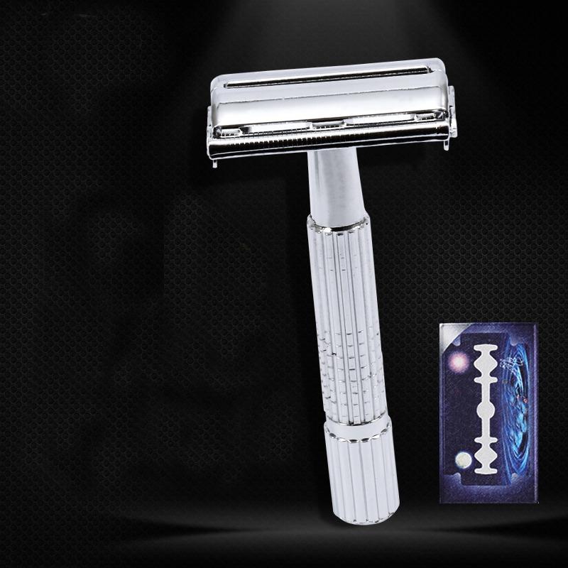 Vintage Safety Razors Man Manual Bear Shaving Knife Hair Remover Shaver Aluminium Alloy Barber Hair Tool Sale