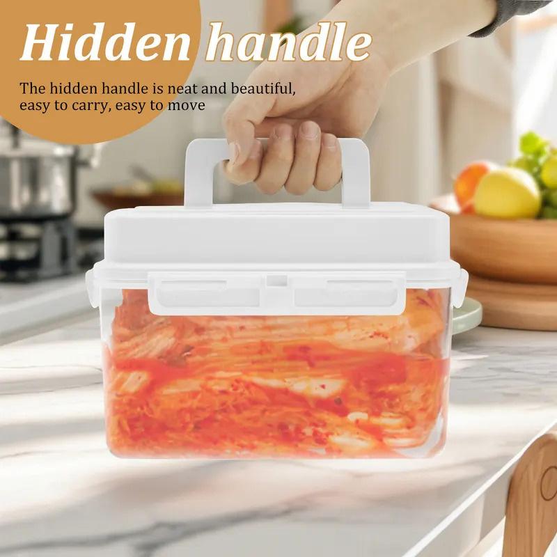 Pickle Squeezing Fermentation Container, Plastic Can with Large Capacity, Suitable for Home Kitchens