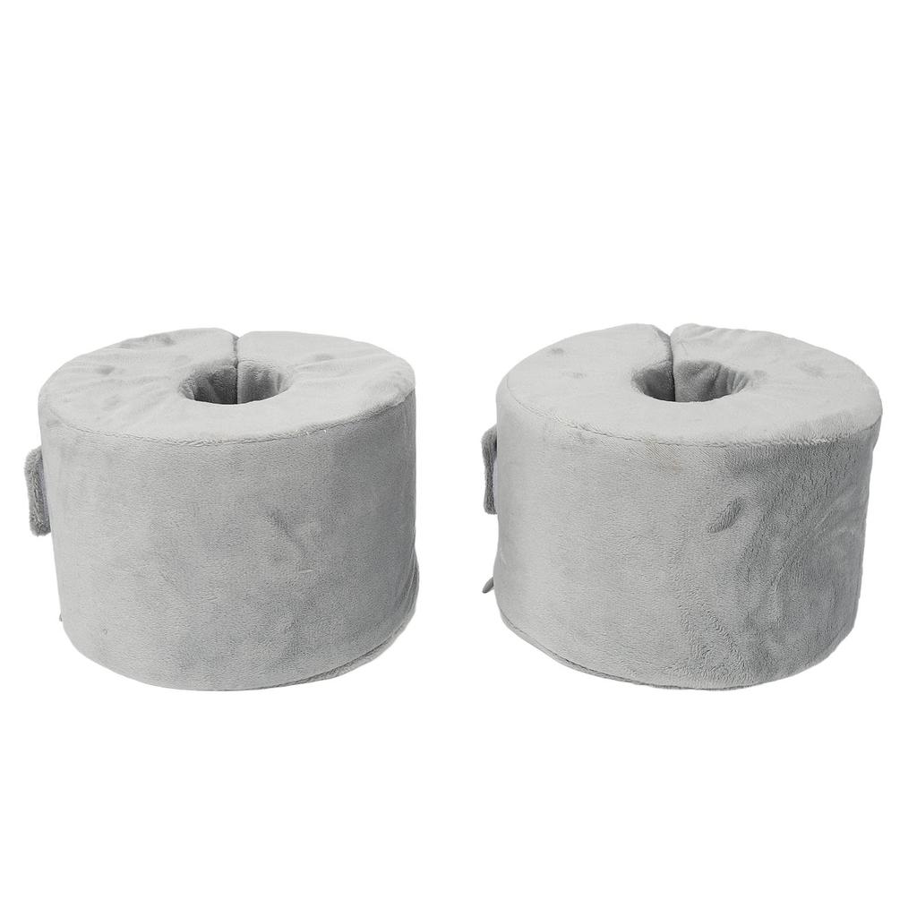 2pcs Foot Elevating Pillow Ankle Protector Foot Support Pillow Elevator Cushion Heel Pillow Grey