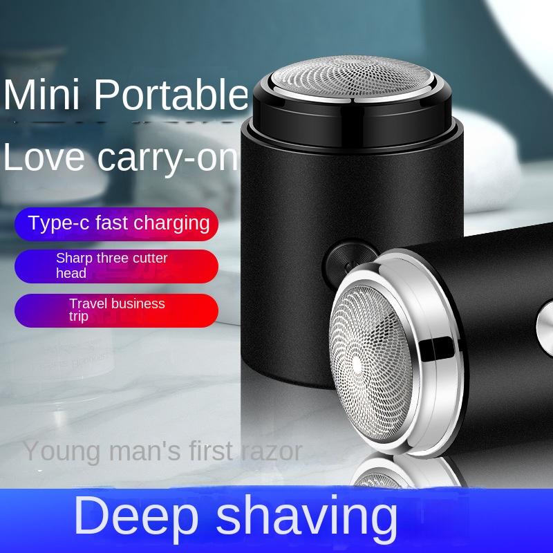Portable Electric Epilator Mini Travel Beard Razor Shaving Machine Wet-Dry Dual Use Washable USB Rechargeable Hair Trimmer
