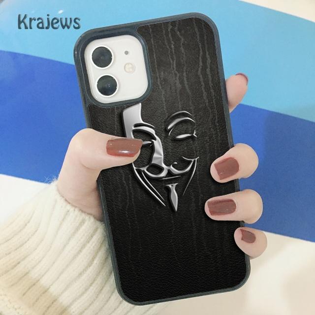 

Мягкий чехол для телефона Krajews Anonymous Hacker для iPhone 14 5 SE 6s 7 8 plus X XR XS 11 12 13 pro max Samsung S21 S22 ultra iPhone 14