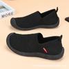 Womens Breathable Knit Slip-On Flat Shoes Casual Walking Comfortable Soft Sole Round Toe