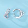 New 925 Silver Heart Hoop Earrings Inlaid Zircon CZ Infinity Love Golden Earrings For Women Wedding Gift Luxury Jewelry