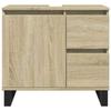 VidaXL Armoire salle de bain chêne sonoma 65x33x60 cm, armoire de rangement de salle de bain, armoire de bain, meuble de 849678