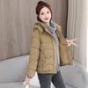 Windproof lightweight hooded thickened fluffy warm cold loose short section of high-quality fabric casual sports jacket cotton jacket coat