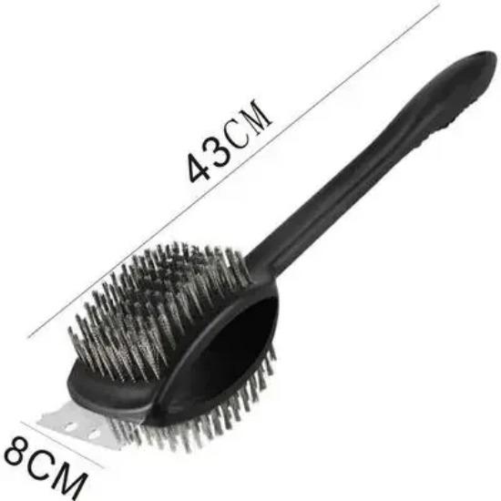Pizza Stove Oven Clean Copper Brush Scraper Household Grill Brass Bbq Rack Machine Cleaning Brush with Long Handle Pizza Peel