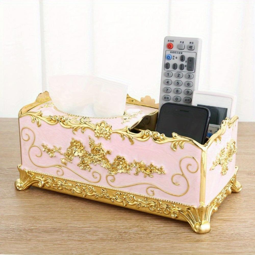 Multifunctional Kitchen Storage Tissue Box European Creative Living Room Drawer Box Desktop Remote Control Napkin Storage Box