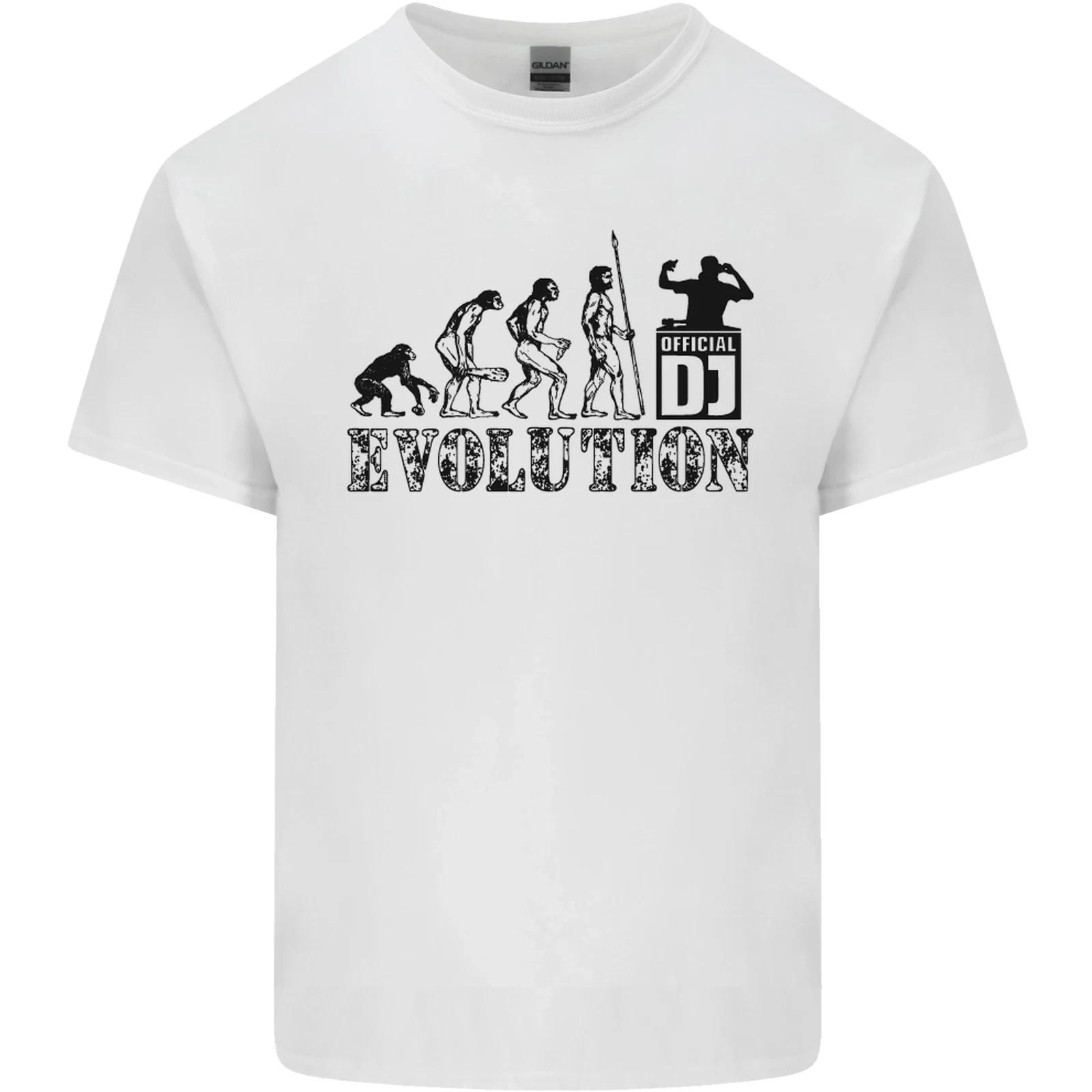 Evolution of a DJ Music DJing Vinyl Decks Kids T-Shirt Childrens L
