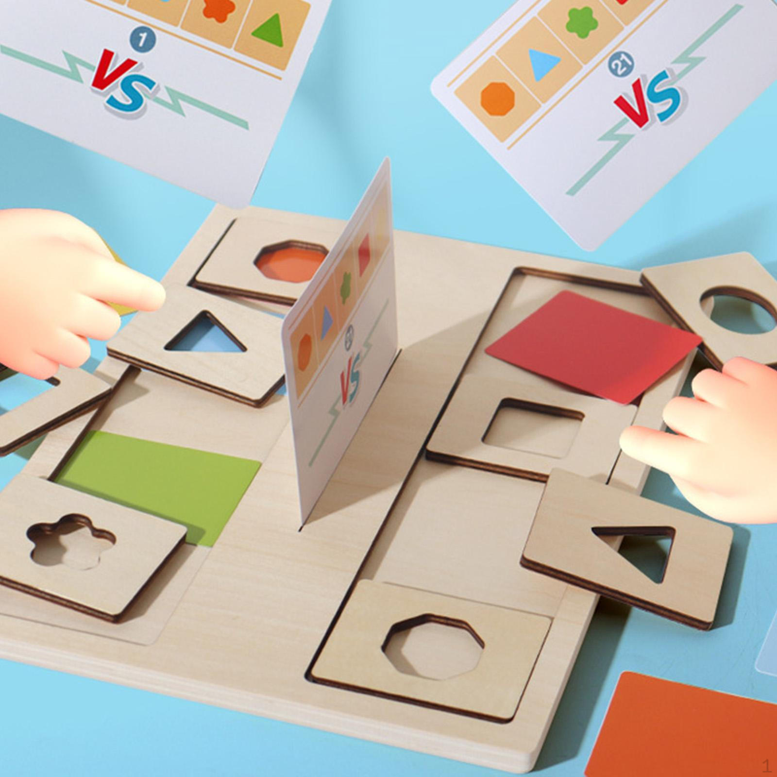 Wood Shape Color Matching Box Geometry Puzzle Montessori Toys Educational Toy for Kindergarten