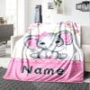 Elephant With Pink Bow Home Custom Blankets Comfortable Soft Lightweight Multipurpose Blanket For Picnics Sofas Offices Beds Living Rooms Perfect Gift