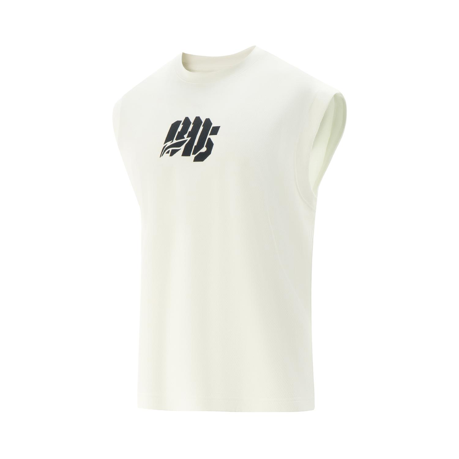 

Li-Ning Anti-Five Series Simple Versatile Loose Round Neck Letter Sports Vest Men Vests Off-White AVSV067-1 S