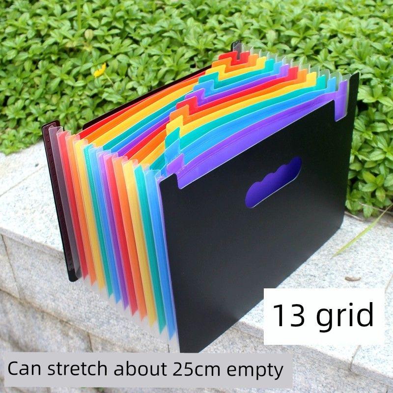 Large Capacity File Holder A4 Multi-Layer Folder Insert Buggy Bag File Storage Category Folder Student Test Paper Clip