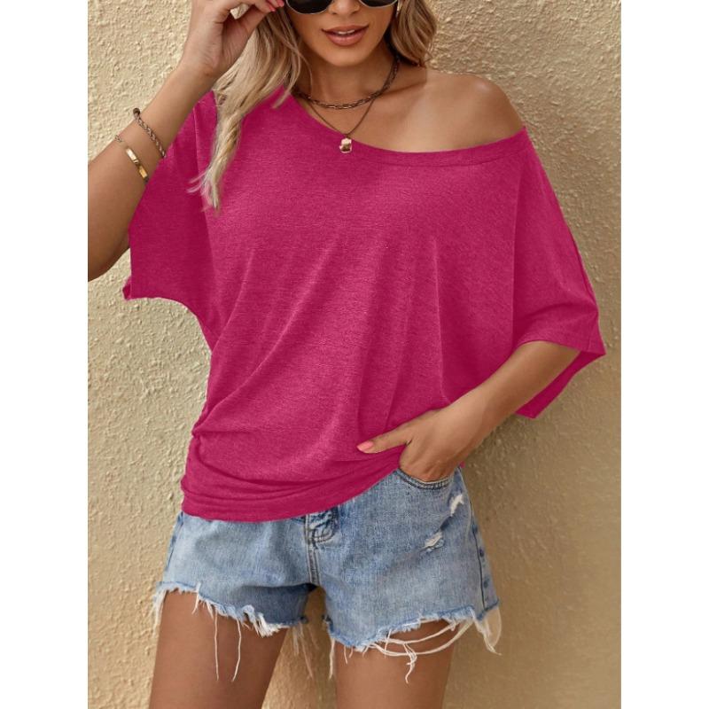 Short-sleeved Women's T-shirtV-neck Casual Summer Top Fashionable,thin and Versatile