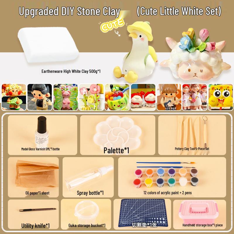 DIY Stone Clay Set: Lightweight Polymer & Colored Plasticine for Handcrafted Projects