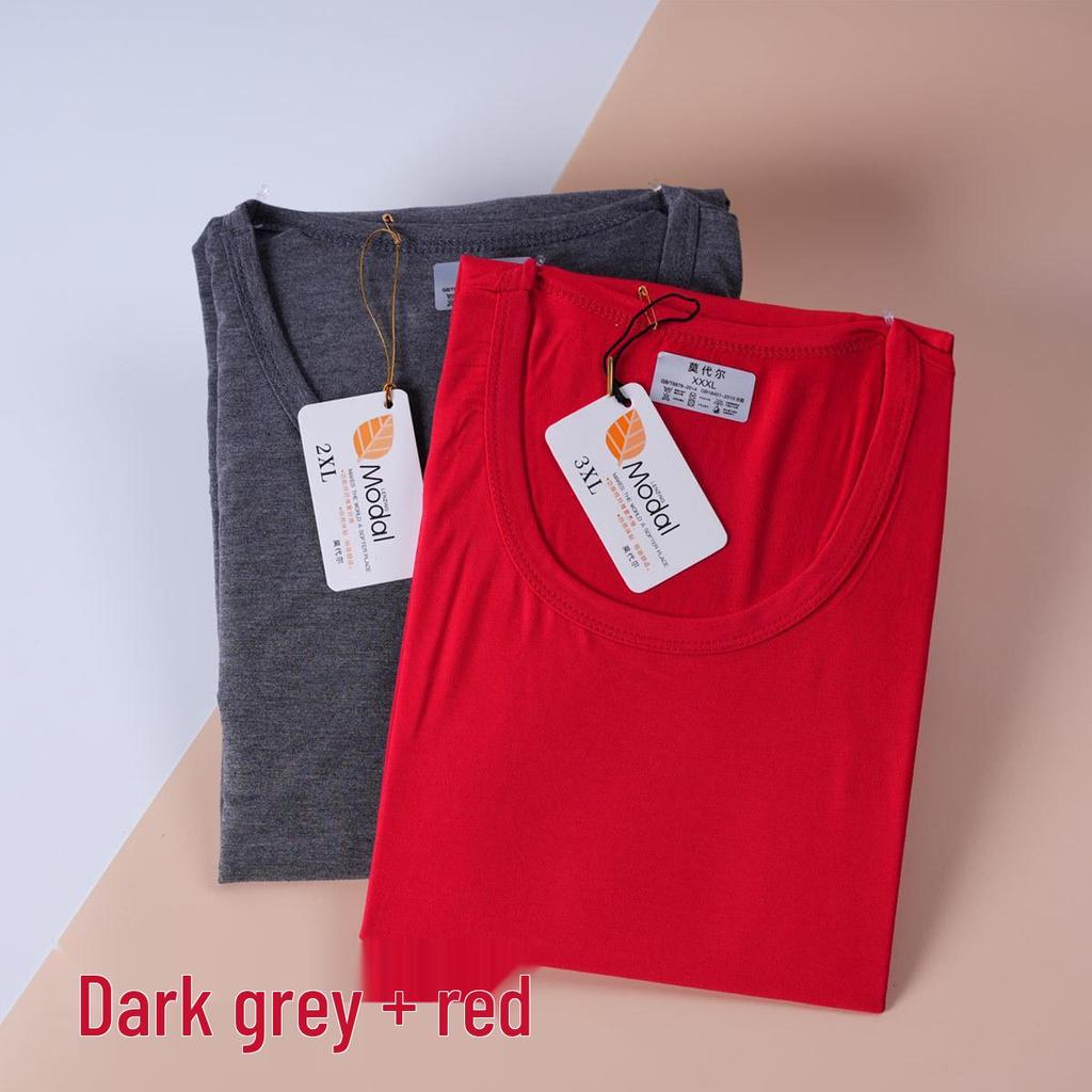 Men's Modal Cotton Long Sleeve Thermal Underwear Set - Lightweight Round Neck Base Layer for Autumn & Winter